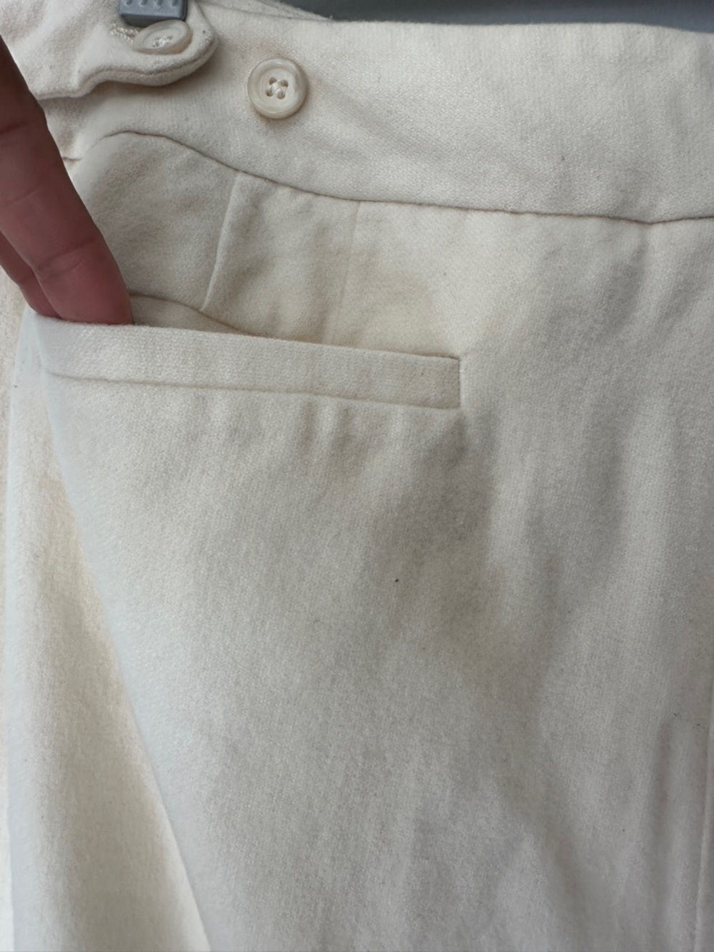 Ann Taylor Wide-Leg Wool Trousers in Light Beige - Picture 8 of 10